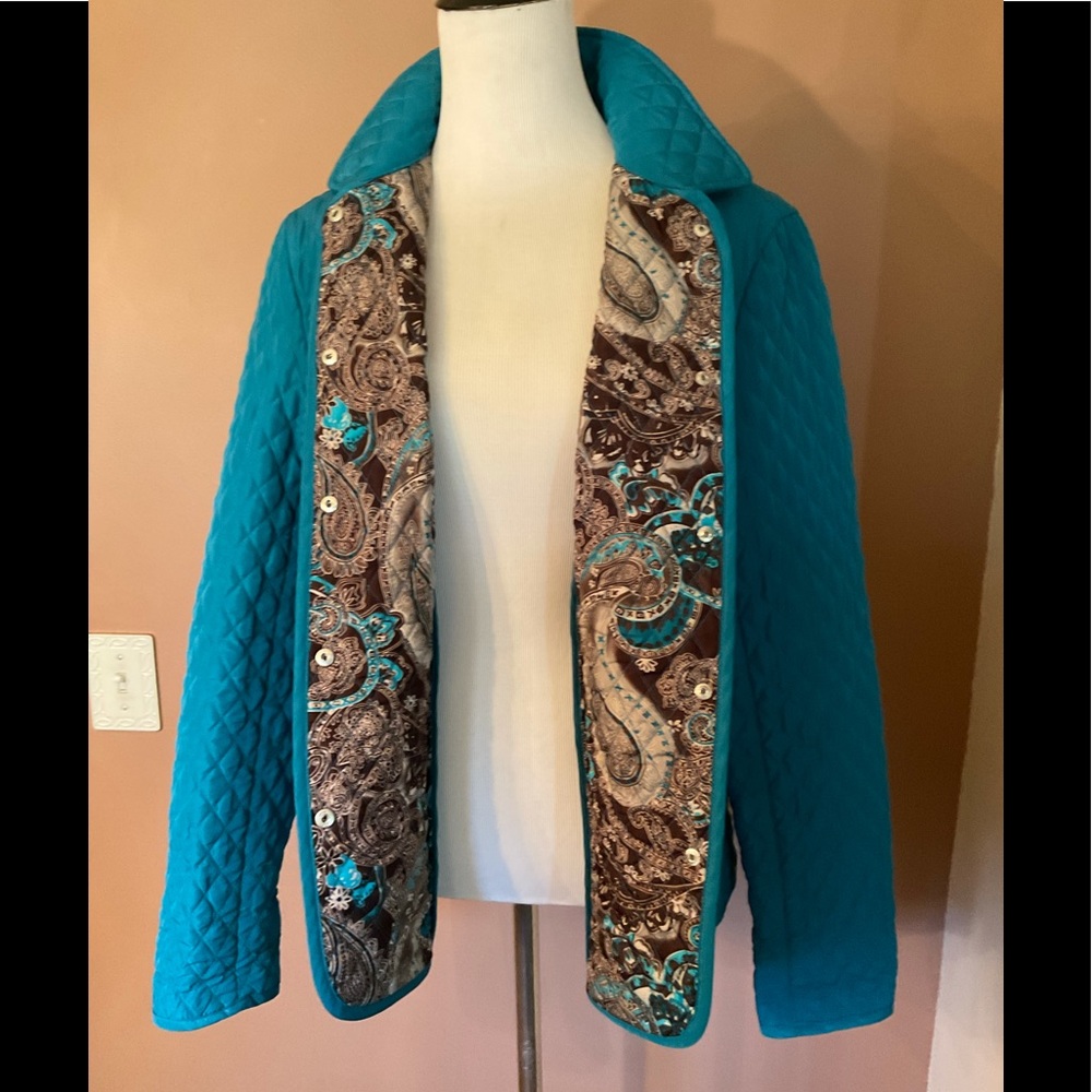 Tara Jones Quilted Pretty Blue Jacket